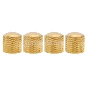 エレクトリック・ギター・ベース・ボリューム・トーン・コントロール・ノブ・ボタン4個