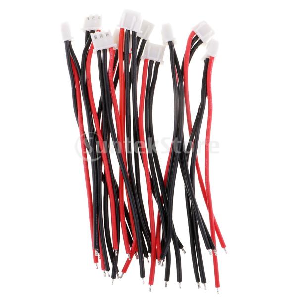 10pcs 10cmシリコーンJST-XHバランスケーブル22AWG for Lipo Lithiu...