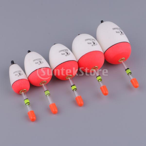 5個のエバ泡が浮かぶ輝く釣り浮動小屋海釣り