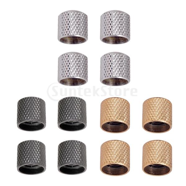 エレクトリック・ギター・ボリューム・トーン・コントロール・ノブ・ボタン4個