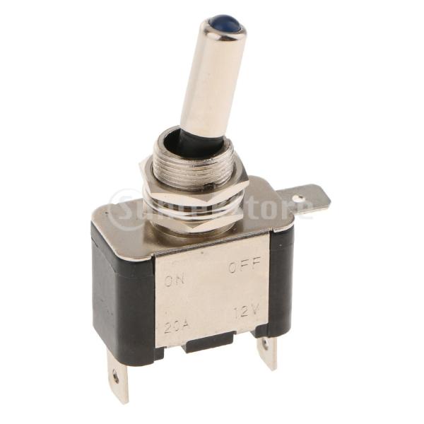 12V 20A 3pinミニLEDトグルフリックスイッチON / OFF SPST for Car ...