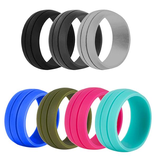 7ピース/個メンズシリコン結婚指輪Foodadeアスレチックエイブウェアバンド