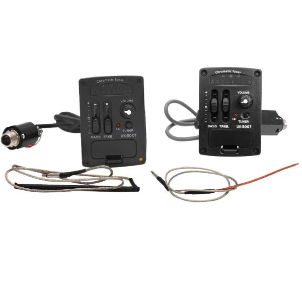 UK-300T 2バンドEQピエゾピックアップ.ウクレレギター用ウクレレクロマチックチューナー