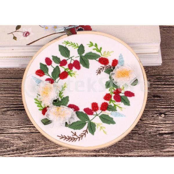 クロスステッチ刺繍キット 図柄印刷 花柄 初心者 ホーム 装飾 全2種