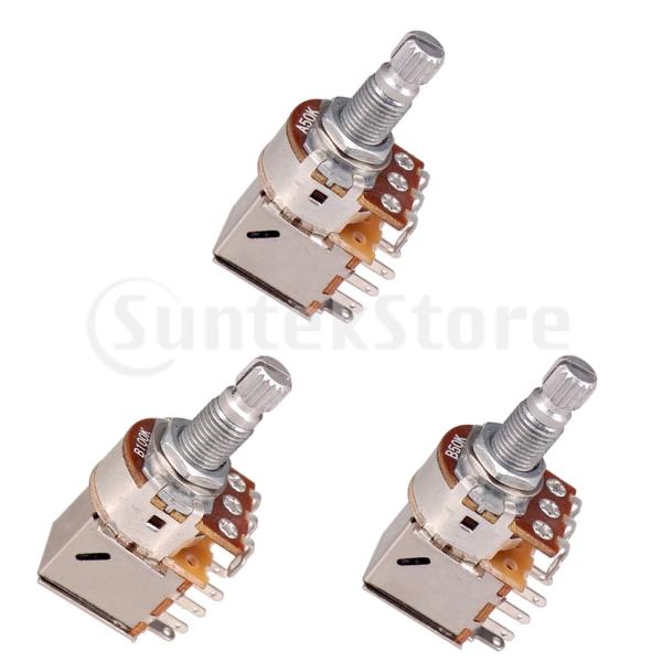 ギタープッシュプルポテンショメータースイッチ.A50K / B50K / B100K.音量調節