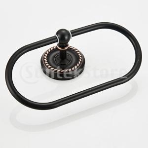 真鍮タオルリング 手ラック タオル掛け レバー式 丸形