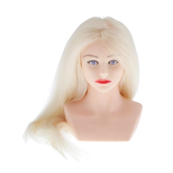 27インチ女性ヘアマネキンヘッド.美容実習用人形ヘッド.美容ヘアスタイリングマネキンヘッド