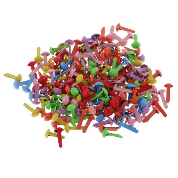 100Set Metal Brads Paper Embellishmentに.DIYスクラップブッ...