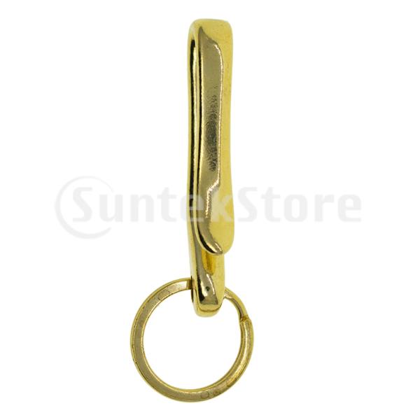 ヴィンテージスタイルのソリッドブラスキーリングクラスプバッグキーフックウォレットホルダーギフト