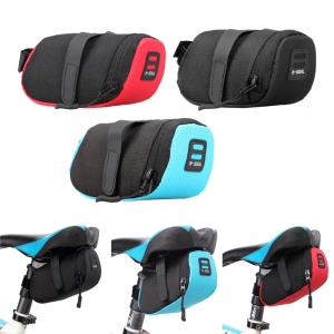 ポリエステル自転車ストラップ ? オンバイクサドルバッグmtbロードバイクシート下パックバッグサイクリングウェッジパック屋外電話キー小さな部品ポーチ