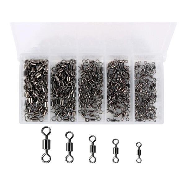 防錆釣りローリングスイベル.200-500ピース/個高強度釣りスイベルスナップローリングソリッドリン...