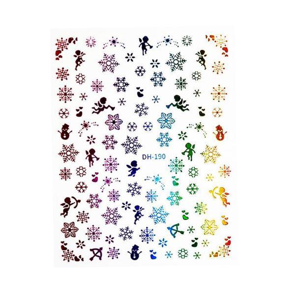 1シートクリスマスネイルアートステッカー-diyのネイルステッカー女性の女の子の子供マニキュアネイル...