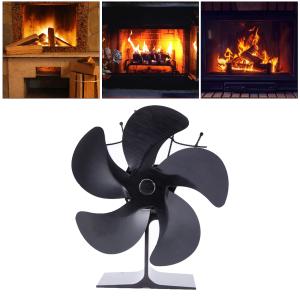 熱ストーブファン.5-ブレード自動感知暖炉ファンウッド/ログバーナー/暖炉.エコフレンドリー