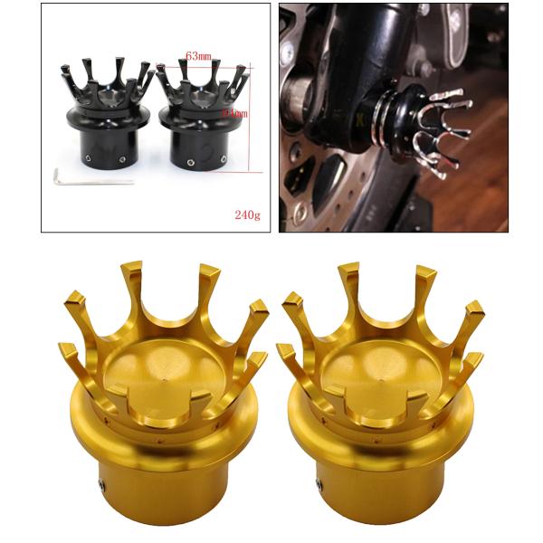 オートバイフロント車軸カバーキャップcncフロント車軸ナットカバーボルトharley  sports...