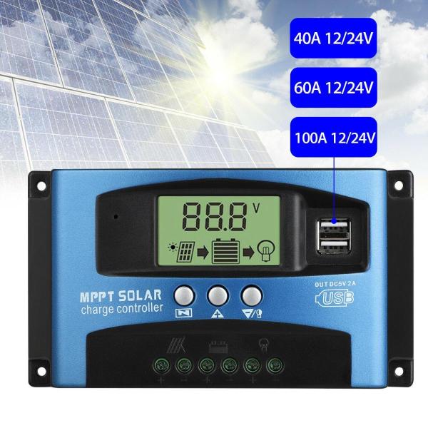 ソーラー充電コントローラーデュアルUレギュレーター12V / 24V電圧安定装置