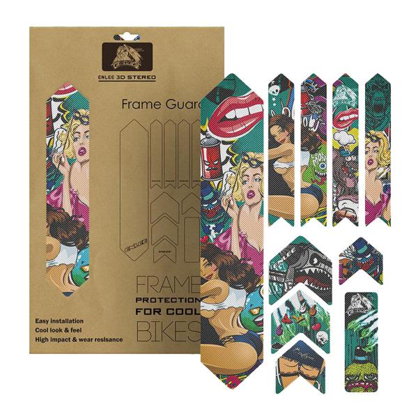 プレミアムバイクフレームガードプロテクター.高衝撃自転車チェーン/フォーク/チューブ保護デ傷やへこみ...