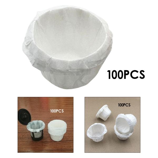 100/セットプレミアム使い捨てコーヒー紙ストレーナーコーヒーフィルター紙キューリグkカップコーヒー...