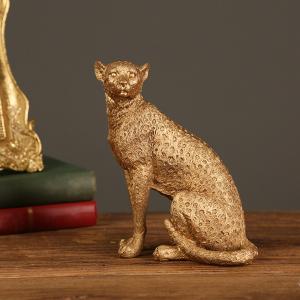 陶器 動物 ヒョウ 置物 イタリア製 レオパード 豹 完成品 ヨーロピアン