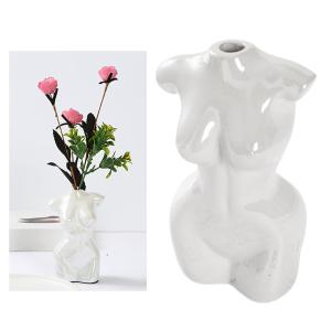 花瓶北欧クリエイティブセラミックボディーアート花瓶リビングルームドライフラワー植物アレンジメントホームデコレーションの装飾品