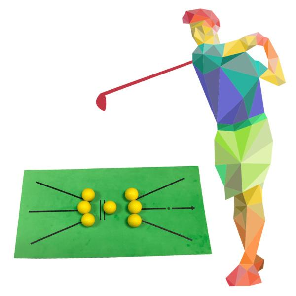 ゴルフトレーニングマット、ミニゴルフ練習マットスイング検出バッティング、耐久性のあるゴルフ練習芝草打...