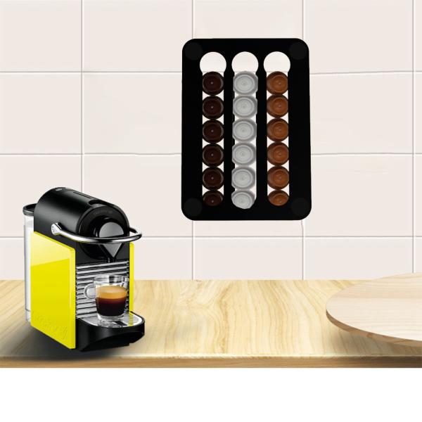 コーヒーポッドネスプレッソ用オリジナルカプセル.垂直水平粘着壁にまたは下のための18個カプセル