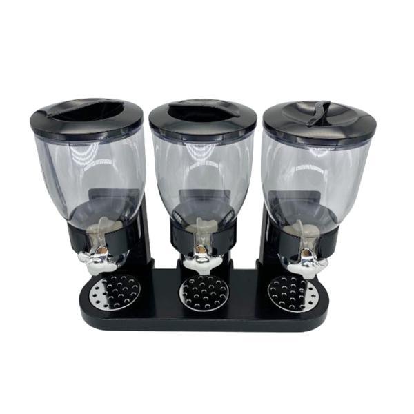 プラスチック製トリプルキャニスターシリアルディスペンサーマシン収納ボトル用品