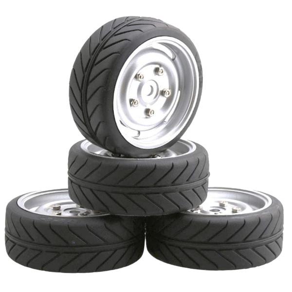 WLtoys144001オン/オフロードカースペアパーツ用の75mmRCタイヤとホイールリム12mm...