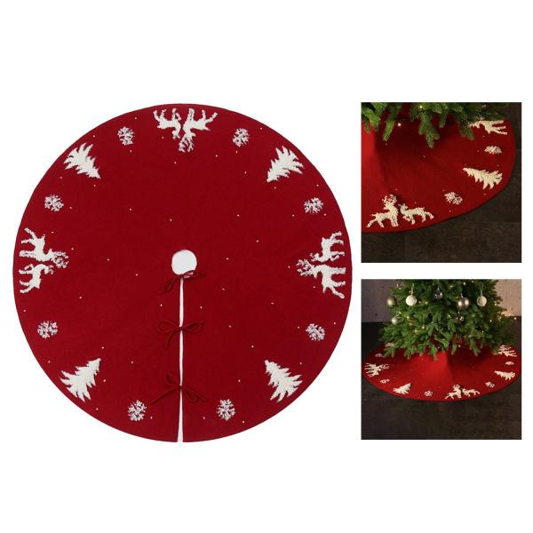 クリスマスツリースカートベースエルクニットスレッドクリスマスフロアマット飾りの装飾