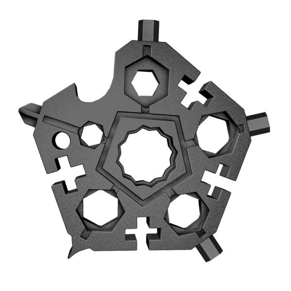 多機能スパナクリスマスギフトEDCツール23イン1ユニバーサル修理ツールポケットツールスノーフレーク...