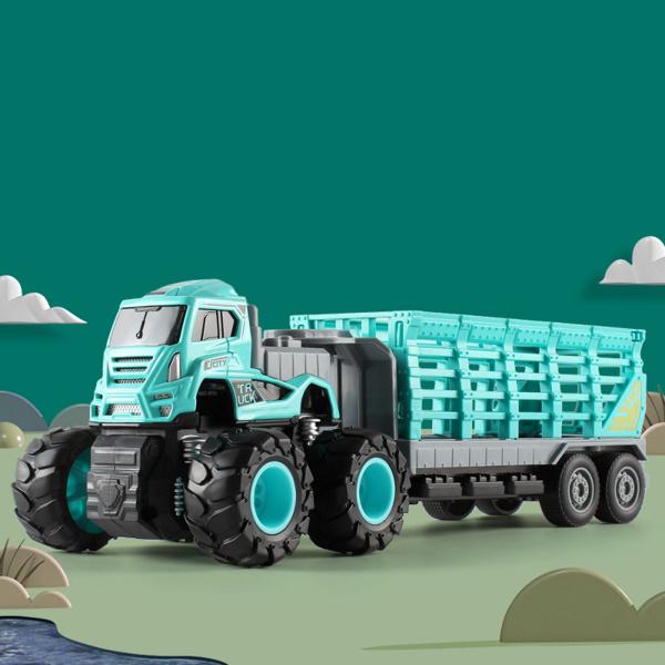 恐竜輸送トラックトラック慣性輸送トラックギフトプルバックバッテリー不要トランスポーター恐竜キャリア