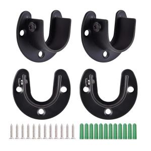 4個のステンレス鋼クローゼットロッドホルダーセ...の詳細画像1