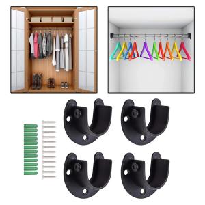 4個のステンレス鋼クローゼットロッドホルダーセ...の詳細画像4