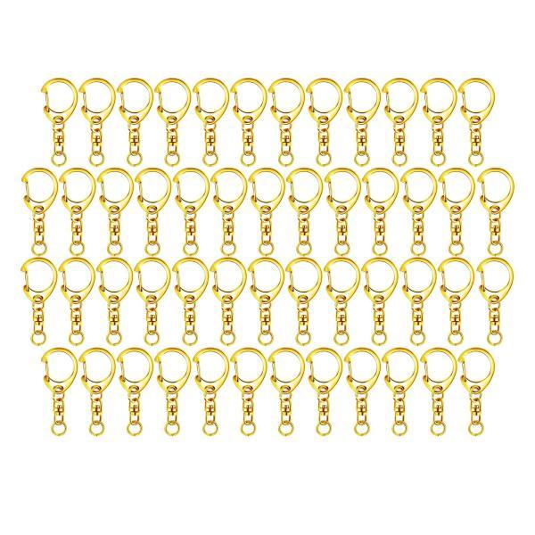 50個の大きなロブスタークロークラスプカラフルな合金ロブスタークロークラスプとネックレス用8ジャンプ...