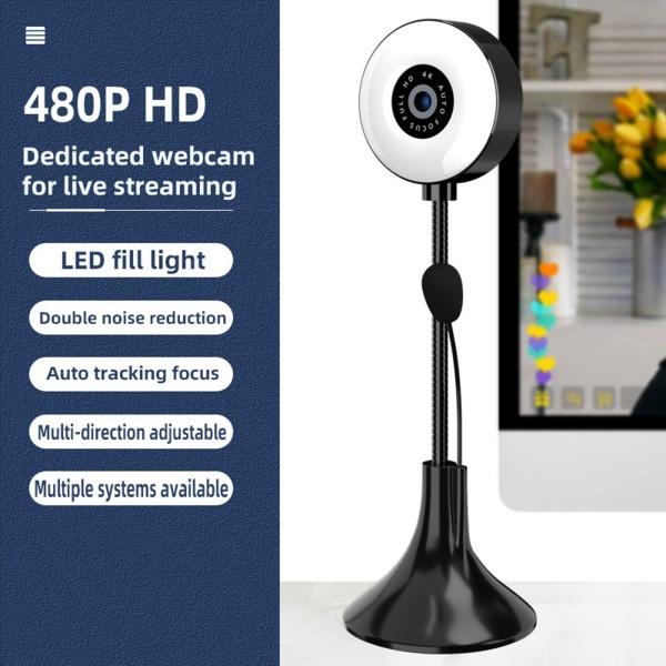 Webcam Full Hd Non-Slip Base Multi-Directional AK ...