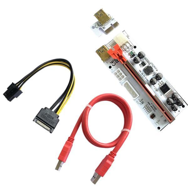 Ver010-XPci-EライザーカードUSB3.0データケーブルBtcGPUマイニング用6ピンエク...