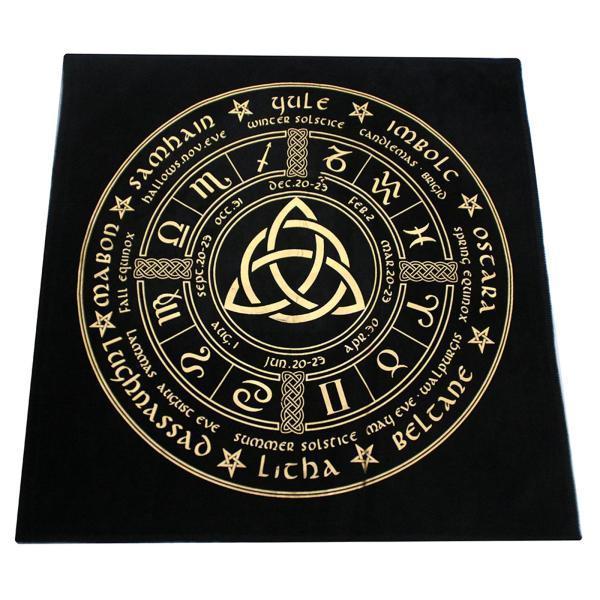 魔術用品用の幾何学的なタロットテーブルクロステーブルクロス49x49cm
