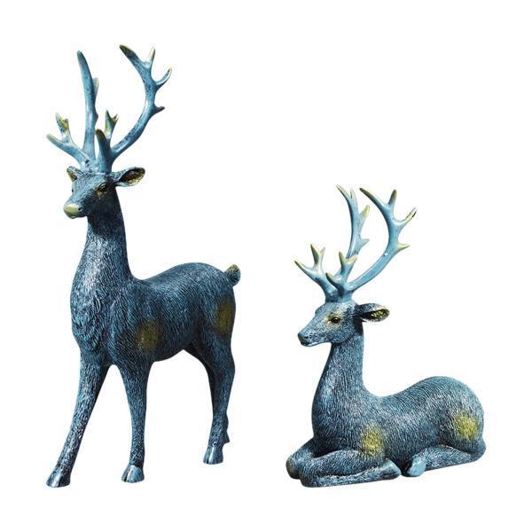 家の装飾の棚のオフィスのための樹脂の鹿の彫像の現代美術の装飾トナカイ