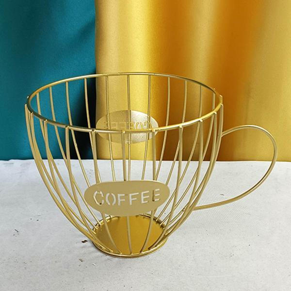 多目的コーヒーポッドスタンドホルダーカウンター用メタルバスケットマグカップ形状