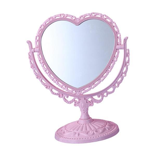 センターピースのバスルームの女の子のためのデスクトップメイクアップミラーレトロ両面スイベル