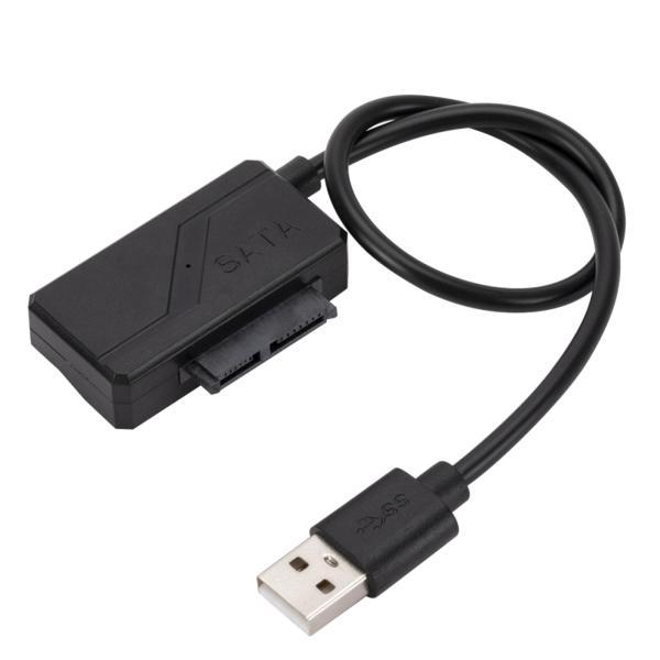 USB 2.0 - SATA 7+6 13ピン アダプター コンバーター ケーブル ラップトップ C...