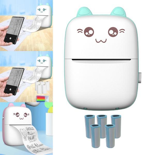 200DPI ラベルプリンター 印刷機 インクレス コンパクト メモ帳 リスト 電話 メモ 領収書