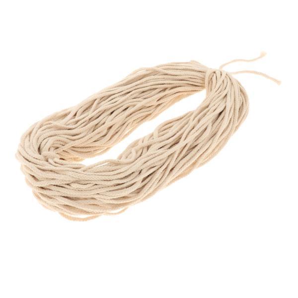 ナチュラル、編組ロープ 5mmx80m 8ストランド ツイスト 太い ソフト 物干し 編組ロープ コ...