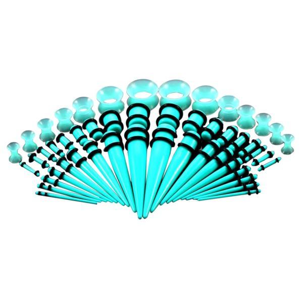 50 個のゲージ キット アクリル テーパー プラグ トンネル 14G-00G