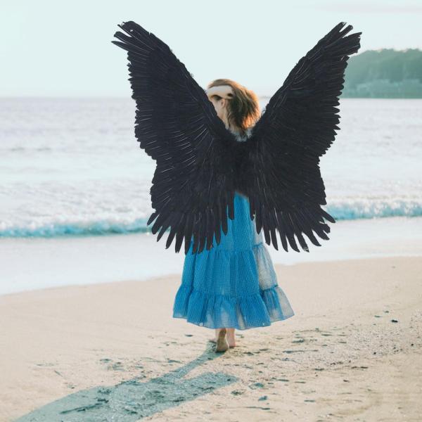 3D羽の天使の翼コスプレ写真小道具リアルなロールプレイングアクセサリープレミアム素材