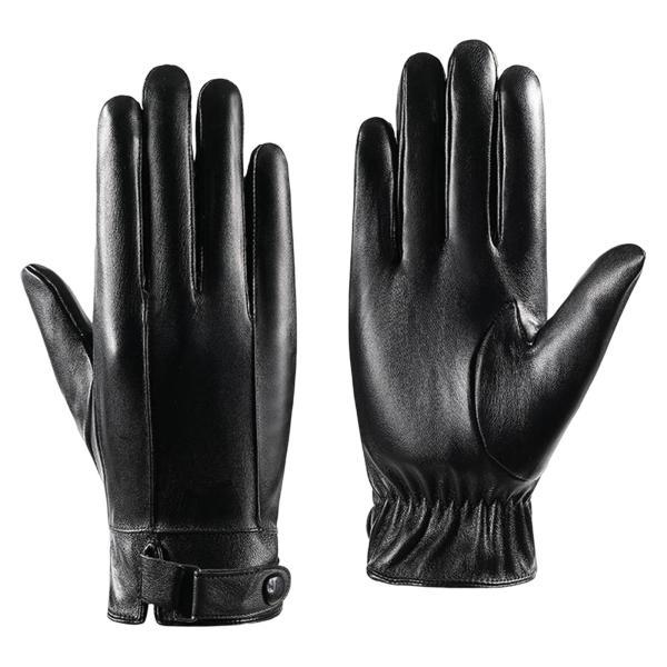 冬用手袋 タッチスクリーン サーマル ノンスリップ ポータブル 防風 PUレザー  ランニング ドラ...