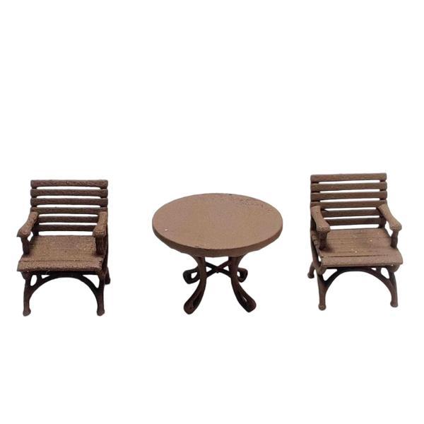 1/64 ミニ オーナメント 家具 ミニチュア  テーブル＆チェア キット