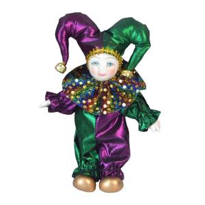 磁器製 ピエロドール ピエロ人形 42cm 装飾 置物 小道具 贈り物 : STK