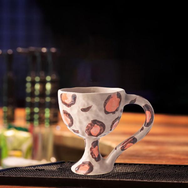 手作り手描きセラミックゴブレットマグ箸置きコーヒーマグシャンパングラス飲料器具
