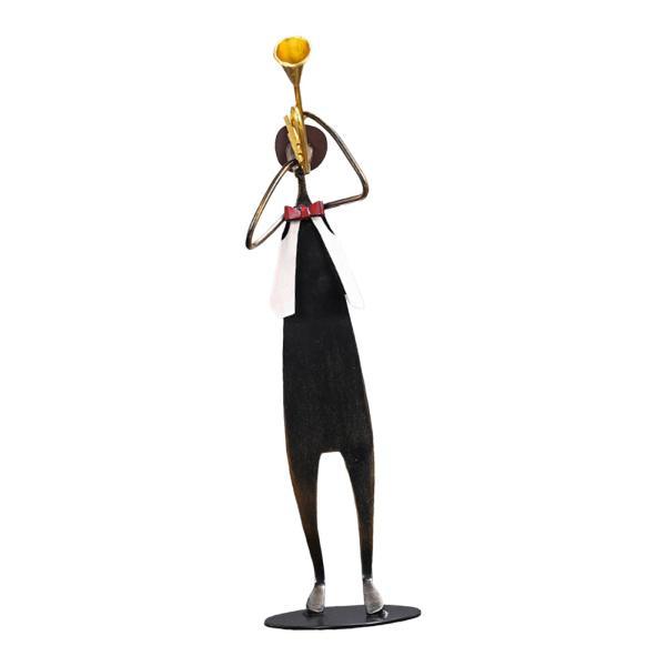 メタルミュージシャンプレーヤー像彫刻デスクトップオーナメントミュージカルパフォーマー置物多用途アート...