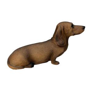 ミニチュアダックスフンド 置物 犬 インテリア オブジェ 陶器
